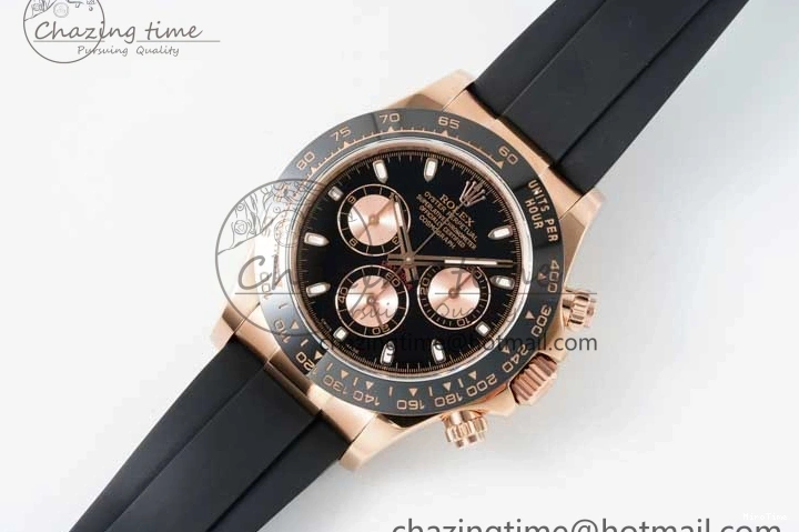 MiroTime 0506 Stretchable Daytona 116515 QF 1:1 Best Edition Black RG Dial on Oysterflex Rubber Strap SA 2273